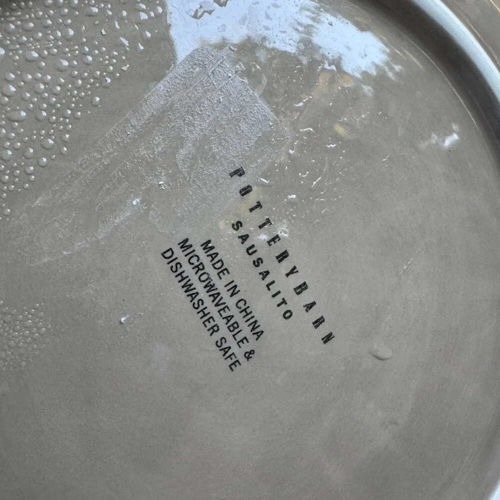 Pottery Barn Sausalito Oval Serving Platter – Taupe Stoneware